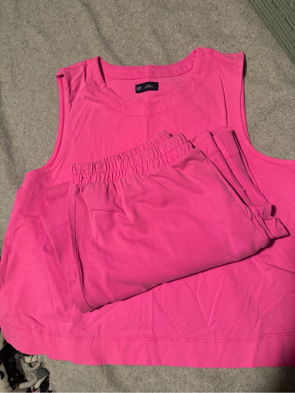 GAP Hot Pink Lounge Tank and Joggers Set